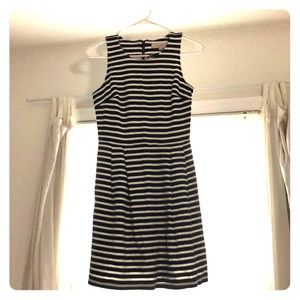 Striped extremely flattering skater dress